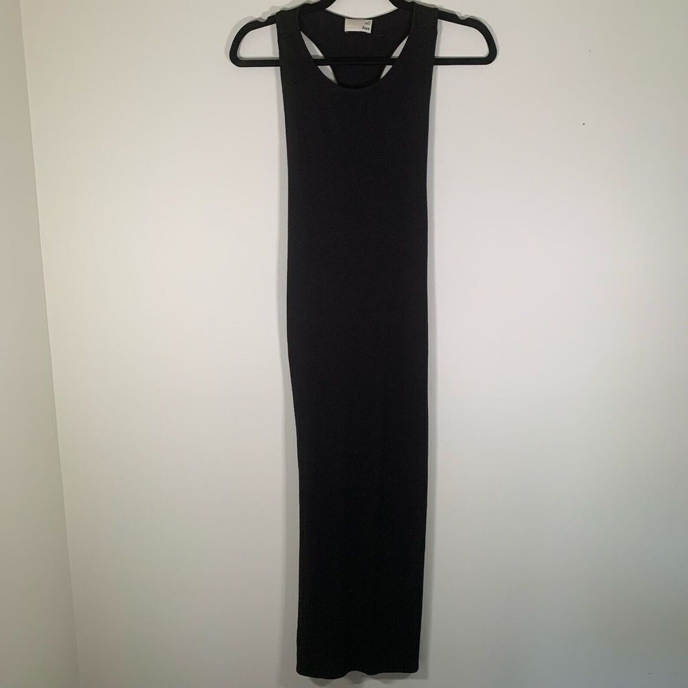 Wilfred Free Dress Women’s XS Black Sleeveless Knit Racerback Bodycon Midi